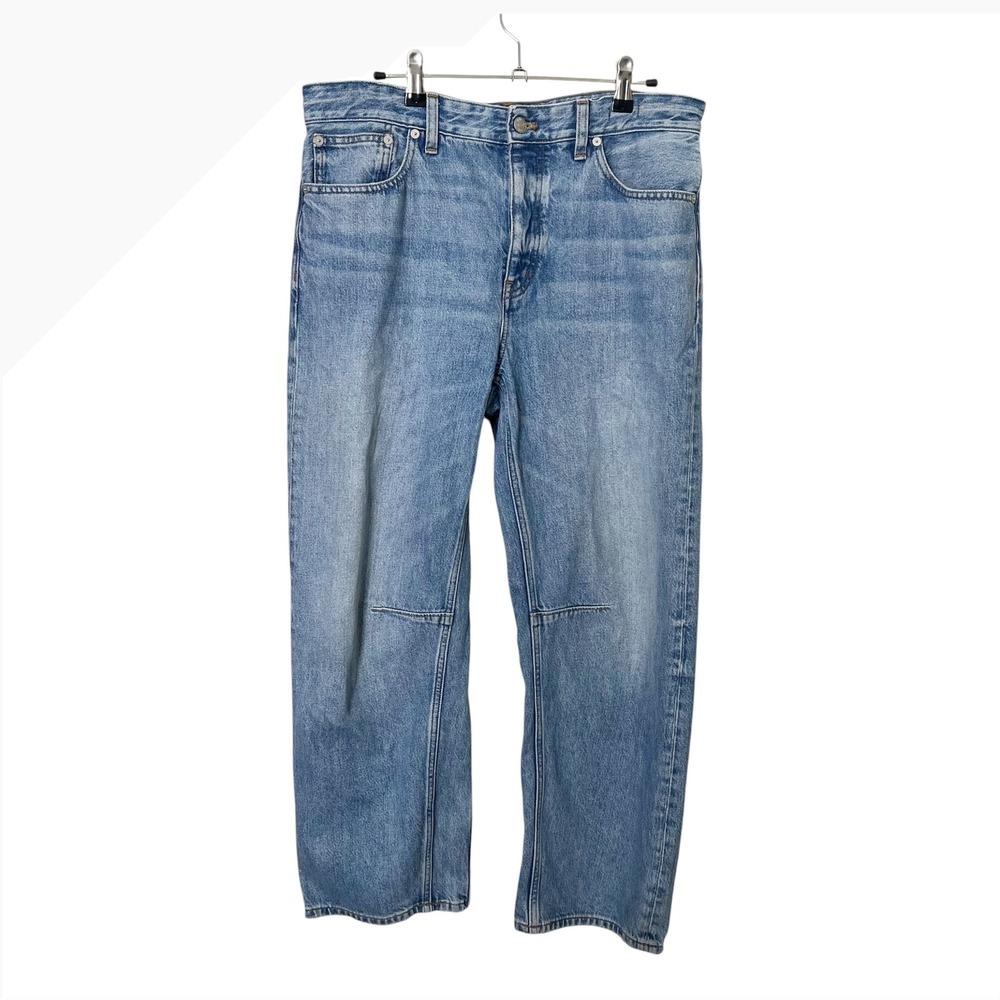 Madewell The Darted Barrel-Leg Jean Womens 28 Blue High Rise Button Fly Cotton - Picture 2 of 10